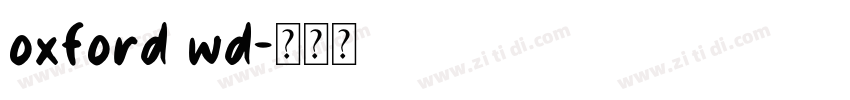 oxford wd字体转换